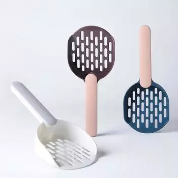 Лопата для кошачьего туалета, инструмент для чистки домашних животных, пластиковый совок, чистящие средства для кошачьего песка, туалет для собак, корм, ложки, товары для кошек 26X11cm розовый/кофейный