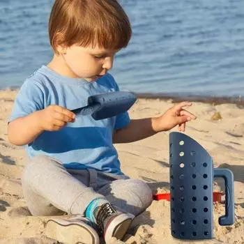 Лопата для песка, инструмент для обнаружения с эргономичной ручкой, универсальное применение, быстрое просеивание песка, лопата для копания металла 1 Set