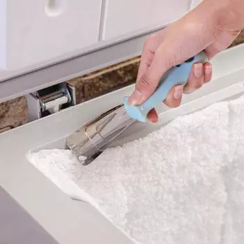 Лопата для размораживания из нержавеющей стали для морозильника Размораживатель для холодильника Гаджеты для уборки дома Лопата для размораживания Лопата для чистки щелей синий