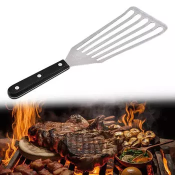 Лопата для рыбы, нержавеющая сталь для жарки, для приготовления пищи, переворачивания, подъема small