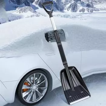 Лопата для снега Съемная лопата для снега из алюминиевого сплава Эргономичная ручка Портативная лопата для безопасности автомобиля Сад Кемпинг Больше!