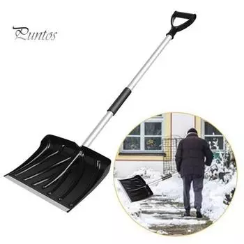 Лопата для снега Съемный инструмент для уборки снега с двухсекционной ручкой Большая вместимость Простая сборка лопаты для снега для подъездной дороги Сад Кемпинг оранжевый