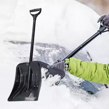 Лопата для снега, высокая твердость, нержавеющая металлическая автомобильная лопата для удаления льда и снега, сверхмощная лопата