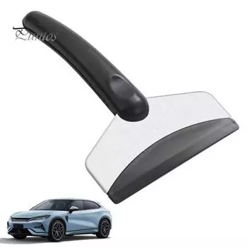 Лопата для уборки снега на лобовом стекле автомобиля, скребок для снега и льда, эффективный инструмент для уборки снега, удобная ручка, защищает поверхность автомобиля, многофункциональное средство для уборки снега чёрный