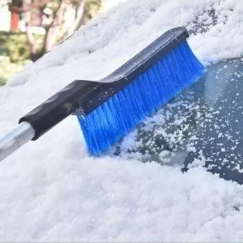 Лопата для удаления снега, автомобильная щетка для бритья снега, многофункциональное оружие для удаления снега, зимняя разморозка, длинная ручка, артефакт для удаления снега 62cm8.5cm красный