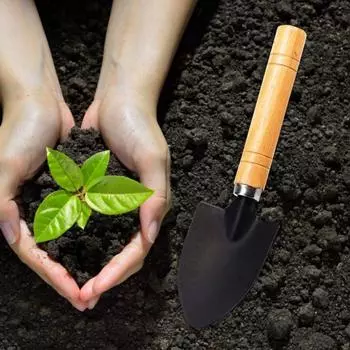 Лопата Грабли Компактный размер Прочная рыхлая почва Деревянная ручка Устойчивая к ржавчине Мини-лопата B