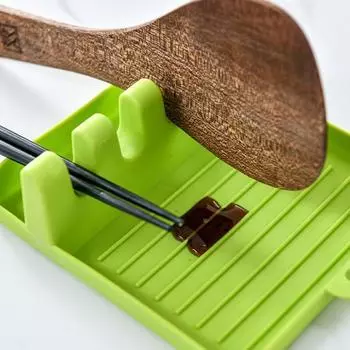 Лопата Подставка для хранения столовых приборов Ложка Стеллаж для хранения Изоляция Силиконовый Подставка для крышки Коврик Лопатка Ювелирные изделия серый