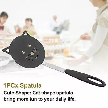 Лопатка Cutekitten для кухни, стейк-лопатка, бытовая антипригарная лопатка для омлета, рыбного пирога, милый кот, нейлоновая лопатка для кухни, кухонные принадлежности
