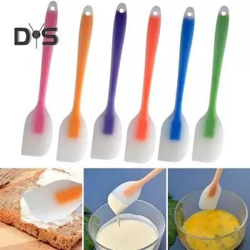 Лопатка для крема с антипригарным покрытием для приготовления десертов, портативный термостойкий скребок для выпечки, кондитерский инструмент зелёный