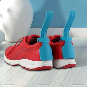 Лопатка для обуви, универсальная пластиковая ложка для обуви для пожилых людей и людей с ограниченными возможностями, легко надеваемая на обувь, совместимость со всеми видами обуви, аксессуары для дома и путешествий 2pcs белый