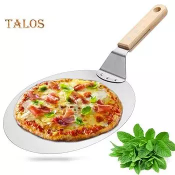 Лопатка для пиццы из нержавеющей стали, большая круглая лопатка для кухни, духовки, лопатка для пиццы, широкая поверхность, безопасные инструменты для выпечки дома, ресторана, пекарни