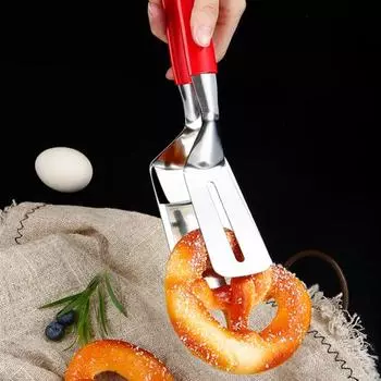 Лопатка для приготовления пищи, эргономичная ручка, лопатка из нержавеющей стали, щипцы, многофункциональный инструмент для барбекю для домашней кухни серебряный