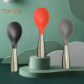 Лопатка для риса, ручная термостойкая силиконовая насадка, современная антипригарная ложка для сервировки риса, кухонные инструменты розовый