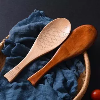 Лопатка для риса с антипригарным покрытием, ручная работа, деревянная лопатка для риса для кухни кофейный