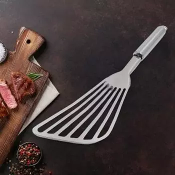 Лопатка для рыбы, нержавеющая сталь, пищевая, нержавеющая, лопатка для рыбы, переворачивание стейка, переворачивание, лопатка для дома серебряный