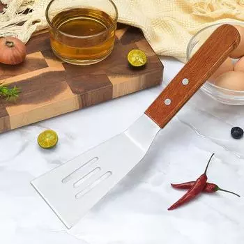 Лопатка для рыбы с тонкими прорезями из нержавеющей стали, жарочная лопатка для чугунной сковороды, кухонные лопатки для блинов, стейков, бургеров A