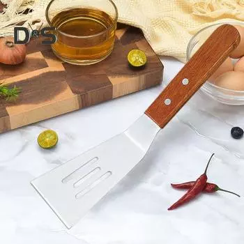 Лопатка для рыбы с тонкими прорезями из нержавеющей стали, жарочная лопатка для чугунной сковороды, кухонные лопатки для блинов, стейков, бургеров B