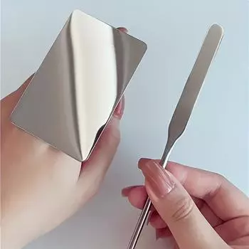 Лопатка для тонального крема из нержавеющей стали, кольцо для смешивания цветов, палочка для смешивания цветов, скребок для маски для лица Color Stick + Palette Combina