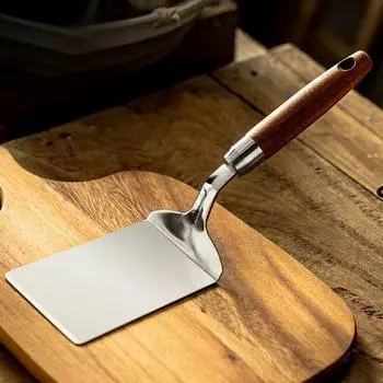 Лопатка для жарки из нержавеющей стали Кухонные принадлежности для приготовления стейков, пиццы, лопатка для жарки яиц, железная пластина, выравнивающая лопатка