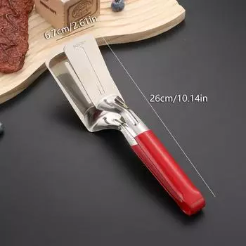 Лопатка для жарки из нержавеющей стали Многофункциональные щипцы для стейка Блины Жареная пицца Стейк Рыба Лопатка Хлеб Кухонный инструмент красный