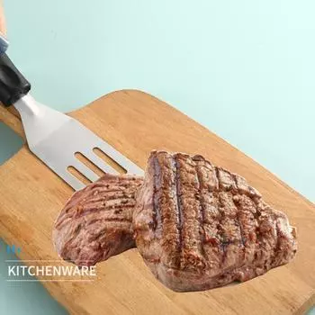 Лопатка для жарки, мини-сервировочная лопаточка из нержавеющей стали для переворачивания, соскабливания, эргономичная сковорода с противоскользящей ручкой для блинов, яиц, пирожных, кухонные принадлежности A хаки