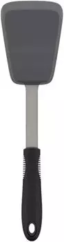 Лопатка OXO Высокая термостойкость Тонкая нержавеющая сталь с силиконовым покрытием Средняя гибкость Силиконовая лопатка Черный кунжут Можно мыть в посудомоечной машине
