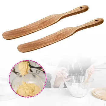 Лопатка плоская для перемешивания теста, стейков, многофункциональный венчик, деревянная лопатка для взбивания, смешивания, жарки, переворачивания B