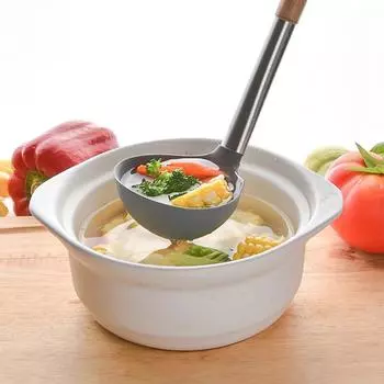 Лопатка силиконовая деревянная ручка нескользящая противоожоговая с отверстием для подвешивания инструмент для выпечки тортов лопатка для жарки антипригарный скребок для смешивания салатов