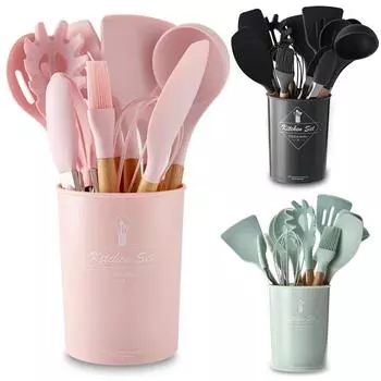 Лопатка, скребок, силиконовая щетка, ложка для супа, высокое качество, сервер для пасты, кухонные инструменты, кухонные принадлежности, взбивалка для яиц, 1 шт., уникальный 10 розовый