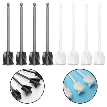 Лопатки для перемешивания 16,5x3,4 см, 4 шт., насадка для дрели, краска чёрный