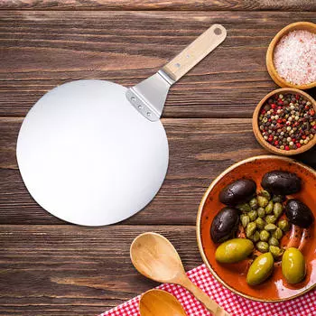 Лопатки для выпечки Лопатка для подъема торта Поднос для переноса Подвесной удобный круглый инструмент для переворачивания пиццы 12 inch
