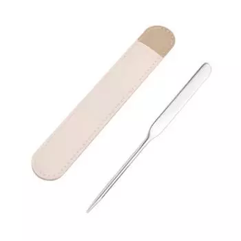 Лопаточка для макияжа Comet из нержавеющей стали, серебристая, 1 шт.