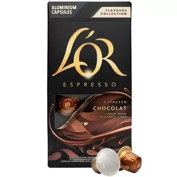 LOR Nespresso совместимый кофе эспрессо шоколад 10 капсул