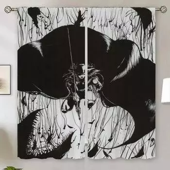 Лорд Охотник на вампиров D Плотные шторы для оконных штор для гостиной, спальни, украшения, чехлы для штор, подхваты для щупалец W50xH70cmx2pcs-CL