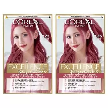 lorealParis Excel Lance Parisian Chic Dye, 7.25 Розовый Коричневый, 2 корейских средства по уходу за волосами