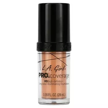 Лос-Анджелес. Girl, Pro Coverage HD Illuminating Foundation, GLM644 Natural, 0,95 жидких унций (28 мл)