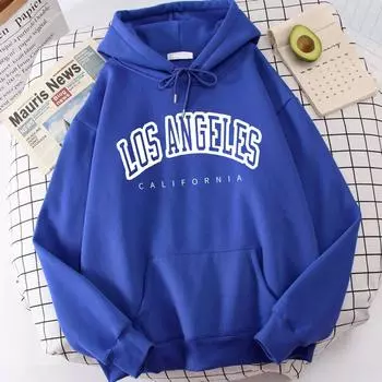 Лос-Анджелес, Калифорния, мужские толстовки с буквенным принтом, модная удобная спортивная одежда большого размера, свободная винтажная мужская толстовка с защитой от холода S