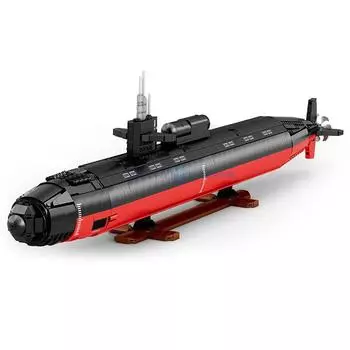 Los Angeles Class Модель Строительные Блоки Современная Подводная Лодка Транспорт Кирпичи Игрушечный Набор Дети Мальчики Подарок