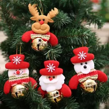 Лось креативный снеговик Санта-Клаус украшения маленький колокольчик рождественская елка рождественская подвеска кукла Santa Claus