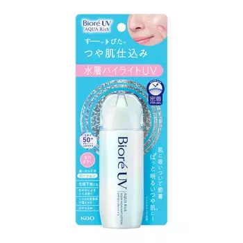Лосьон Biore UV Aqua Rich Aqua Highlight Lotion 70 мл, тонизирующий солнцезащитный крем, солнцезащитный крем SPF50+PA++++
