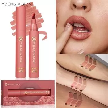 Лосьон для губ Lip Dye Lotion 3 Color Lipstick Lotion Set Lip Liner Matte Waterproof and Antistick Cup Lip Dye Lotion Lip Liner Gift Set A