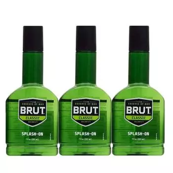 Лосьон для кожи для мужчин Brut Brut 207 мл Splash-On Brut Classic 3 флакона, 1 набор из 3 флаконов по 207 мл