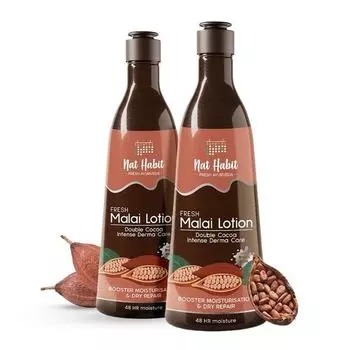 Лосьон для тела Nat Habit Double Cocoa, крем для тела, холодный крем для очень сухой кожи, увлажнение 48 часов, масло какао, 250 мл (Упаковка 2 шт. по 250 мл)