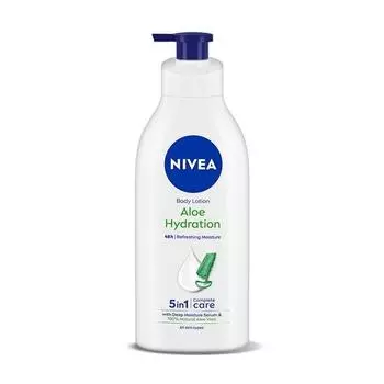 Лосьон для тела NIVEA Aloe Hydration 600 мл | Увлажнение на 48 часов | С полезными свойствами алоэ вера для мгновенного увлажнения летом | Для мужчин и женщин