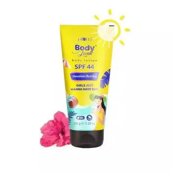 Лосьон для тела Plum BodyLovin Hawaiian Rumba | Солнцезащитный крем для тела с SPF 44 PA+++ | Для всех типов кожи | Свежий пляжный аромат | 100% веганский
