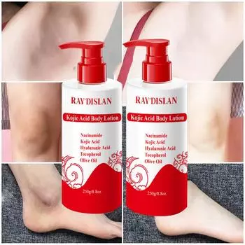 Лосьон для тела с койевой кислотой, гликолевой кислотой и ниацинамидом, гиалуроновой кислотой, оливковым маслом. Крем для тела с глубоко увлажняющей формулой для тела, обеспечивающий увлажнение.