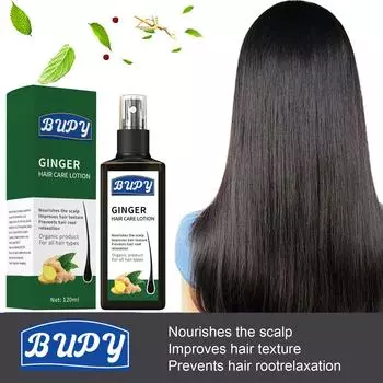 Лосьон для ухода за волосами с имбирем, освежающий и питательный раствор для кожи головы и корней волос, спрей для укрепления и утолщения волос 120ml
