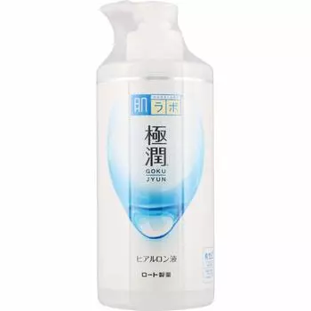 Лосьон Hada Labo Gokujun с гиалуроновой кислотой содержит 3 типа гиалуроновой кислоты, большой объем, тип помпы 400 мл