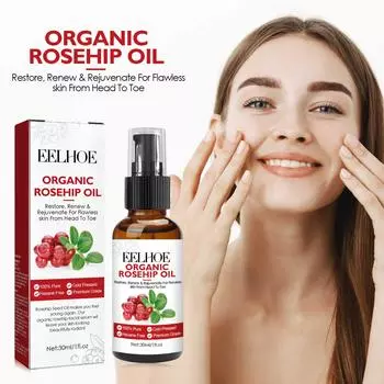 Лосьон с маслом шиповника Eelhoe, лосьон с эссенцией для лица, увлажняет и ослабляет морщины, тонкие поры, антивозрастной лосьон с эссенцией, масло шиповника, органические масла для лица из шиповника 30ml