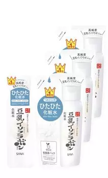 Лосьон Sana Nameraka Honpo Soy Milk Isoflavone Hitahita NC для тела, сменная упаковка x 3 [Оптовая закупка] (200мл) + (180мл) чистый